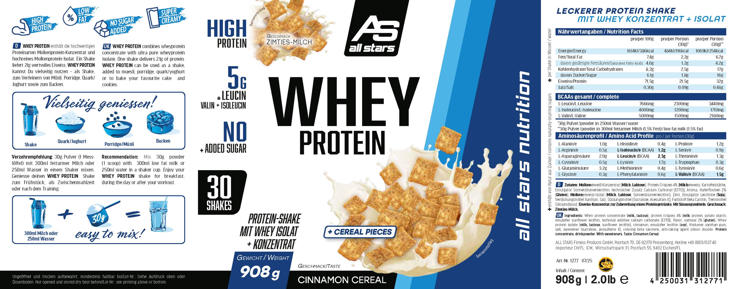 Etikett: WHEY PROTEIN_Cinnamon Cereal_908g_07_25_Ansicht